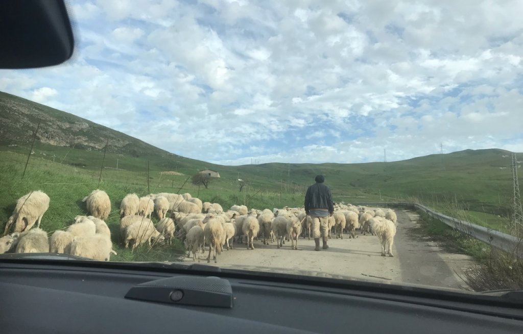 On the way inland...