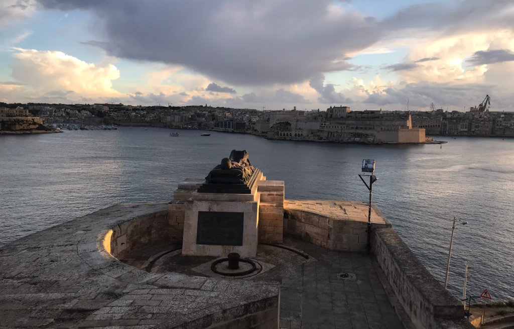 View from Valletta over the Grand Harbour.