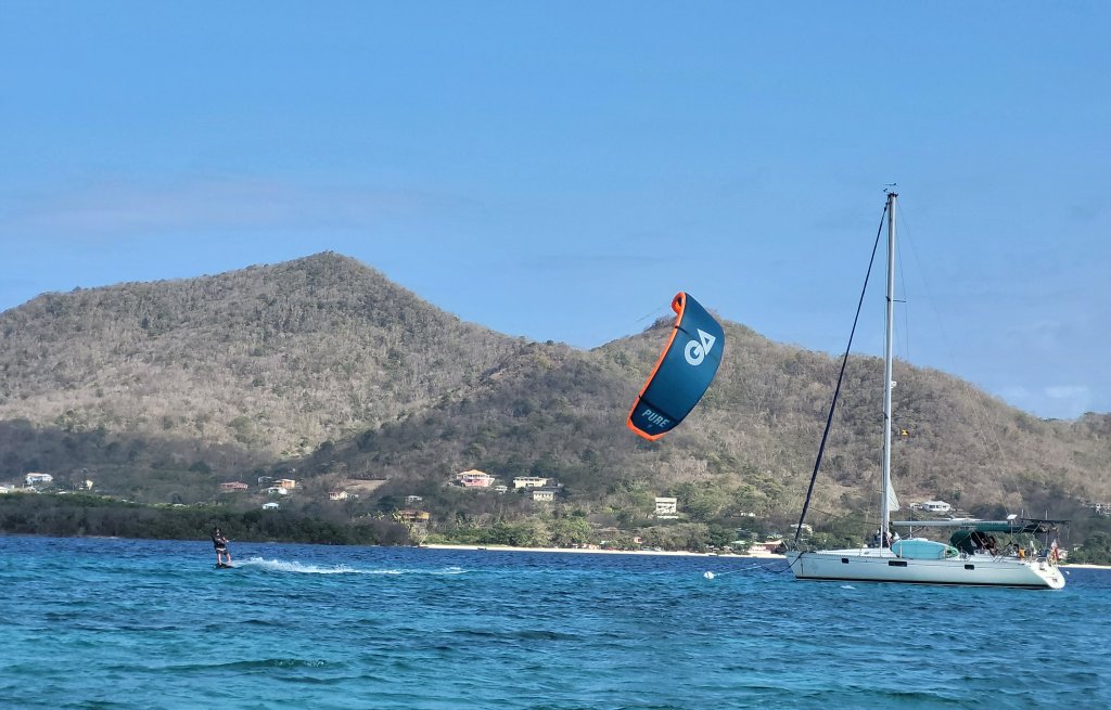 Kiting in the Grenadines.